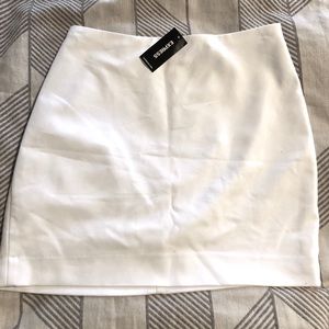 Express White Mini Skirt